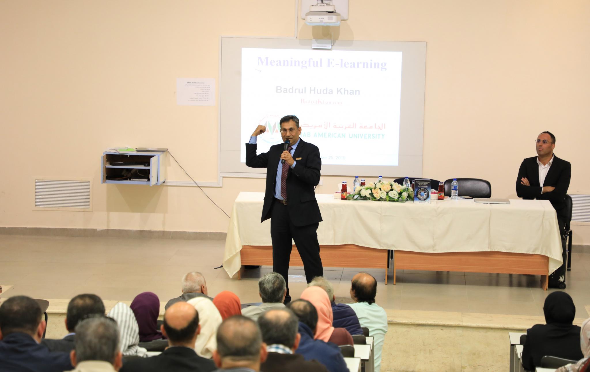 AAUP Hosts the International Expert Bader ALHuda Khan in a Workshop about Electronic Learning