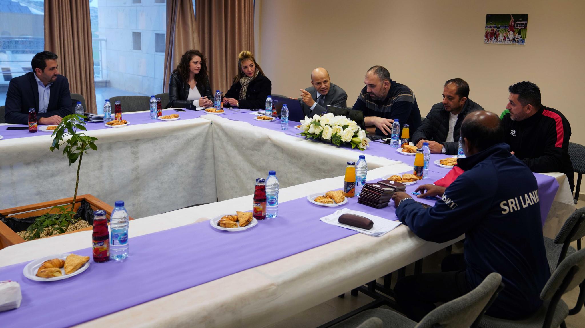 A Meeting before the International Basketball Game in AAUP