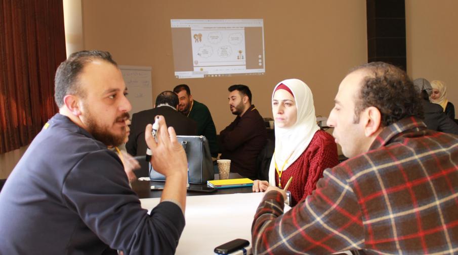 A group of trainees during a training session