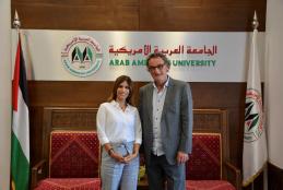 Head of Swiss Palestinian Association visits AAUP campus at Ramallah 