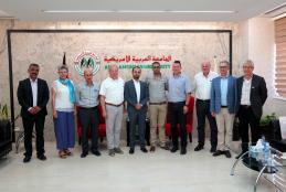 The president assistant at AAUP Eng. Bara Asfour welcomed a delegation from Bielefeld city – Germany 