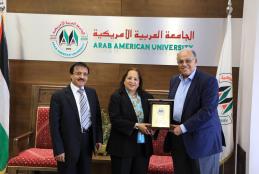 Part of the Visit of the Minister of Health Dr. May Kiyla to the University Campus at Ramallah